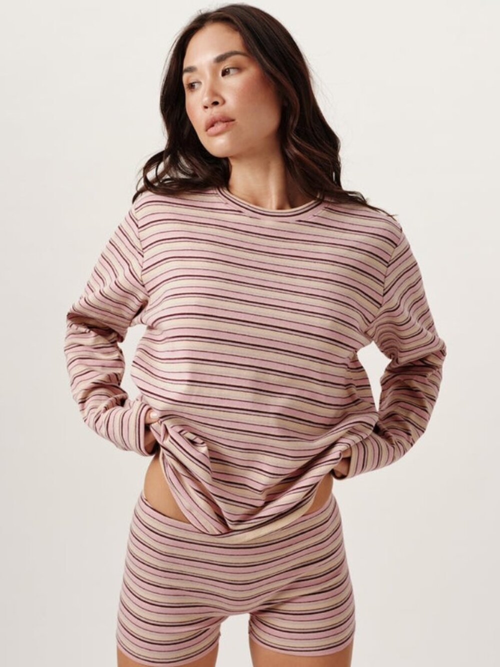 NWOT SET Active Stripe Oversize Long Sleeve - S - City of Valentine - Flirt